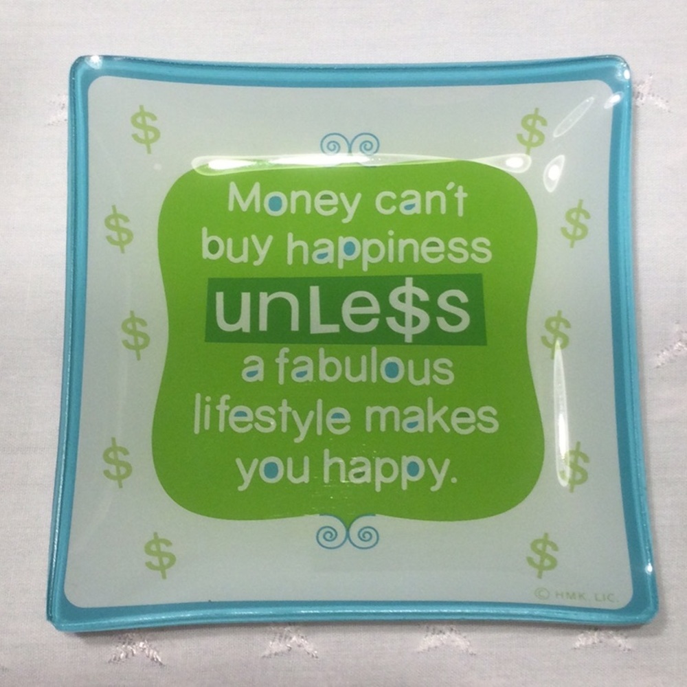 Hallmark Small Glass Novelty Plate/ Trinket Tray​